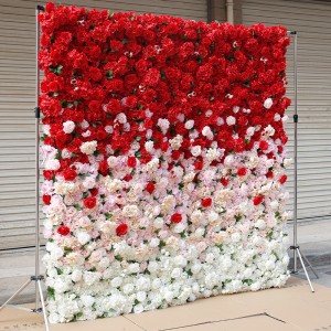 Summer flowers wall artificial white rose 3d hydrangea flower wall backdrop for wedding event stage decoration