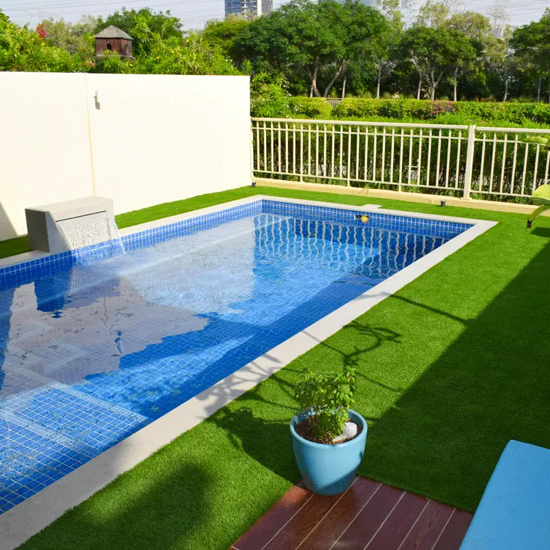 2022 China New Design Grass Wall - Customized Synthetic Grass Artificial turf garden Artificial Grass for swimming pool – Deyuan detail pictures