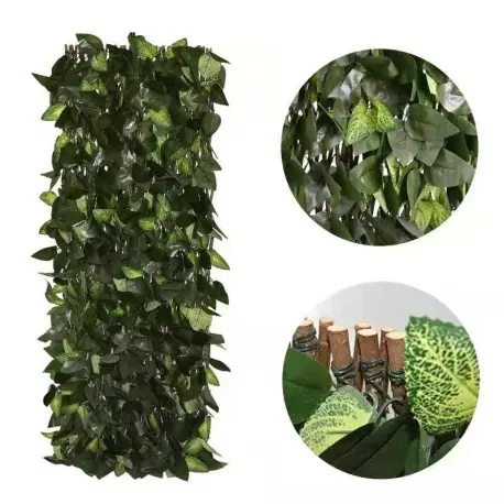 2022 High quality Artificial Wall Plants - Artificial Plant Expandable Willow Fence Trellis Hedge With Different Leaves – Deyuan detail pictures