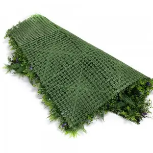 Vegetal artificiel Uv-resistant and Flame-retardant uv artificial plant wall panel green grass wall Artificial foliage Wall