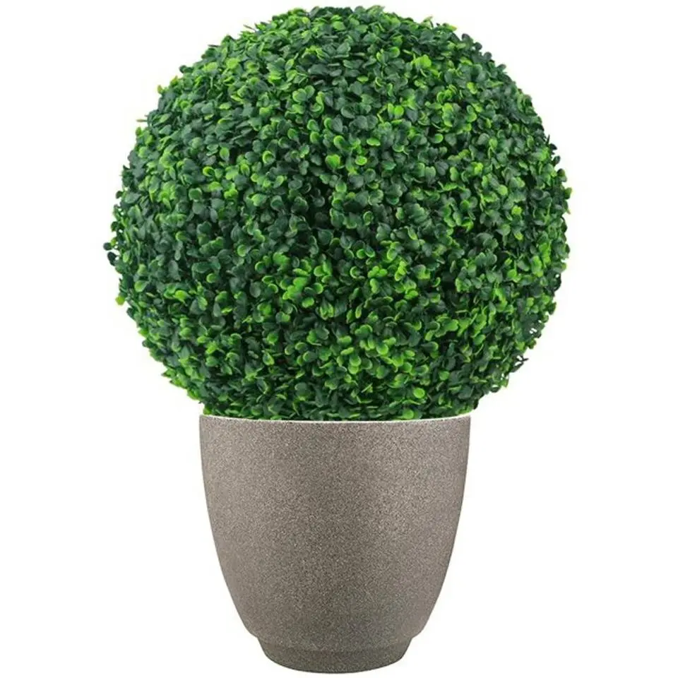UV Protected Eco-Friendly Faux Plants Decorative Grass Balls Artificial Boxwood Balls Topiary Featured Image