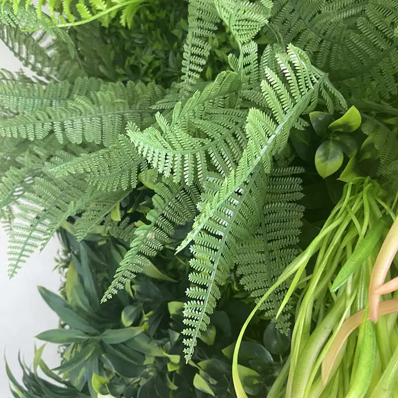 Bottom Price Green Wall Plants Outdoor - OEM/ODM UV Outdoor Fake Grass Hedge Jungle Vertical Plants Wall Artificial Wall Hanging Plant Green Grass Wall for Home Decoration – Deyuan detail pictures