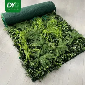Wedding Greenery Wall White Green Hanging Plants Flower Wall 5D Roll up Green Walls