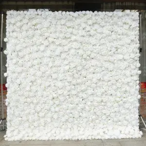 Summer flowers wall artificial white rose 3d hydrangea flower wall backdrop for wedding event stage decoration