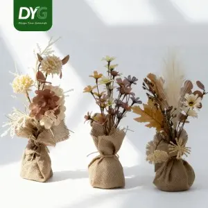 Mini Tree, Burlap Base Artificial Tree for Indoor Desk Office Dorm