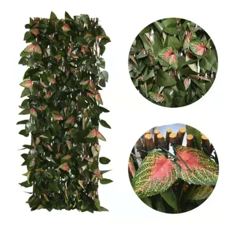 2022 High quality Artificial Wall Plants - Artificial Plant Expandable Willow Fence Trellis Hedge With Different Leaves – Deyuan detail pictures
