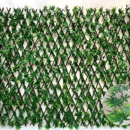 Artificial Carpet - Expandable Faux Privacy Fence, Artificial Fake Ivy Fence For Home Decoration, Fencing Panel – Deyuan detail pictures