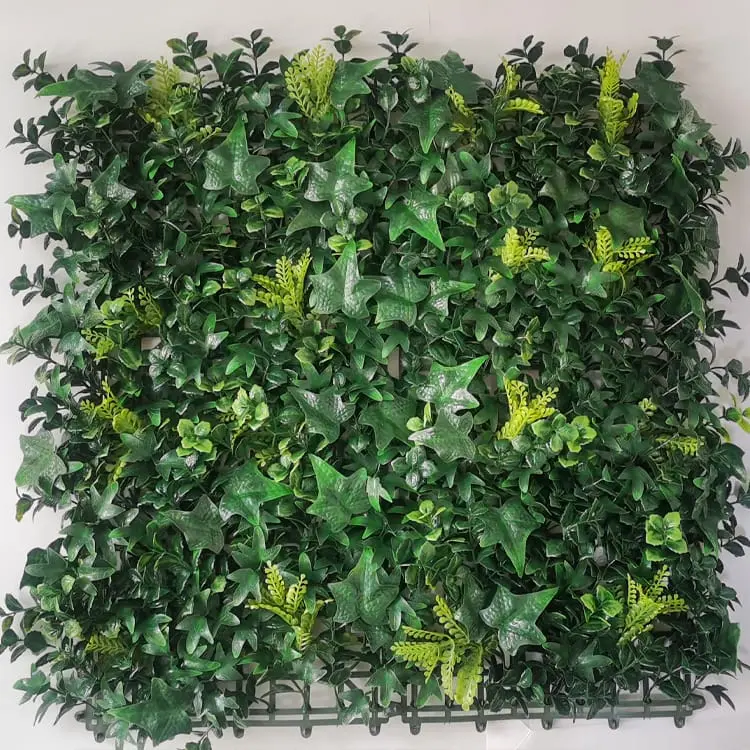 Artificial Grass Backdrop - Anti-Uv Plastic Artificial Hedge Boxwood Panels Green Plant Vertical Garden Wall – Deyuan detail pictures
