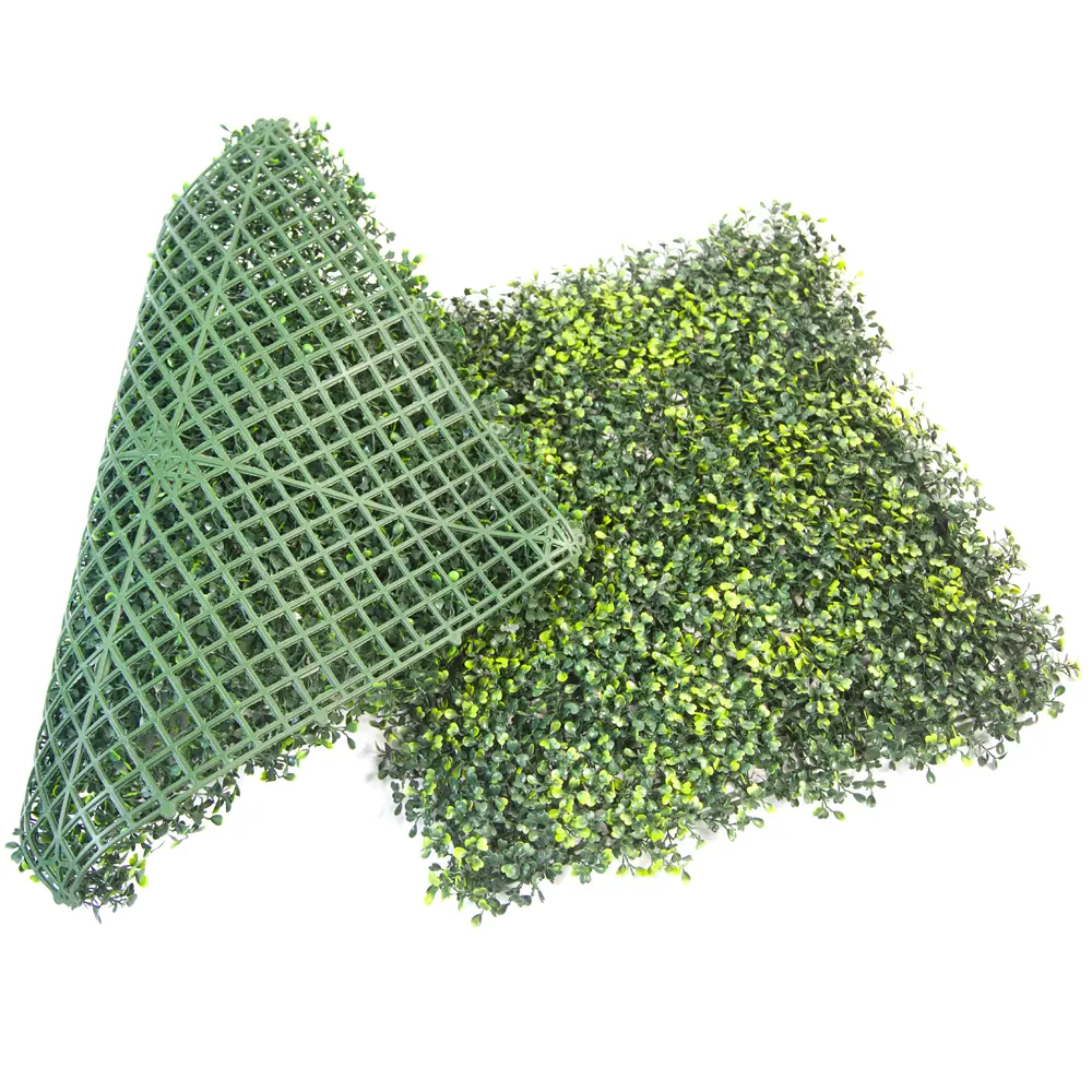 Yellow Green Artificial Garden Green Wall UV Resistant 20inches Home Garden Outdoor Wall Decoration Artificial Hedges Panels Featured Image