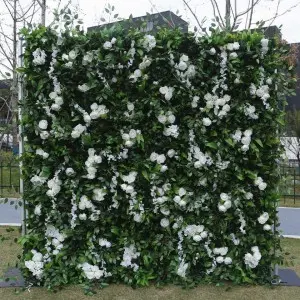 Summer flowers wall artificial white rose 3d hydrangea flower wall backdrop for wedding event stage decoration