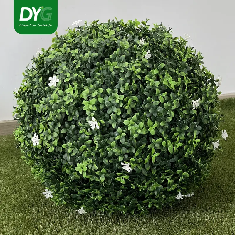 Faux Topiary Boxwood Plant Artificial Boxwood Topiary Plant Balls for Indoor & Outdoor Decorations, UV Resistant Decorative Boxwood Garden Spheres for Backyard Porch & Balcony Decor Featured Image