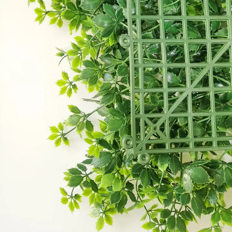 Artificial Grass Panel - Artificial Greenery Boxwood, Privacy Fence Screen Faux Plant, UV Resistant Topiary Hedge – Deyuan detail pictures
