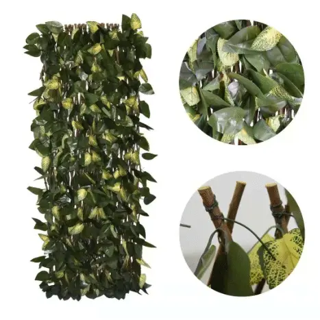 2022 High quality Artificial Wall Plants - Artificial Plant Expandable Willow Fence Trellis Hedge With Different Leaves – Deyuan detail pictures