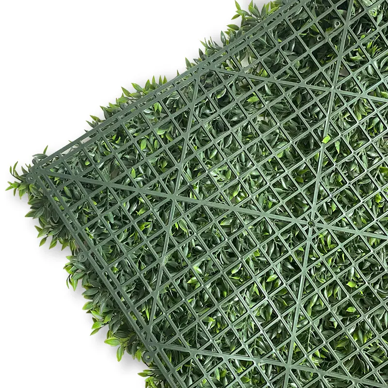 Bottom Price Green Wall Plants Outdoor - OEM/ODM UV Outdoor Fake Grass Hedge Jungle Vertical Plants Wall Artificial Wall Hanging Plant Green Grass Wall for Home Decoration – Deyuan detail pictures