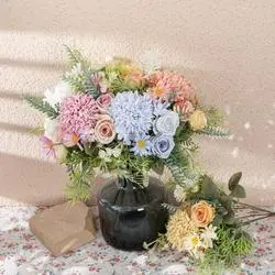 Wedding Tabletop Home Decor Artificial Bouquet Artificial Rose Artificial Silk Flower