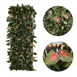Artificial Plant Expandable Willow Fence Trellis Hedge With Different Leaves