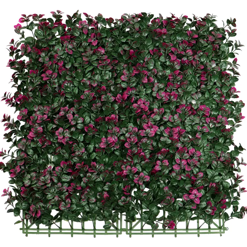 Plastic green grass wall boxwood hedge flower artificial plant green grass wall for vertical garden home decoration Featured Image