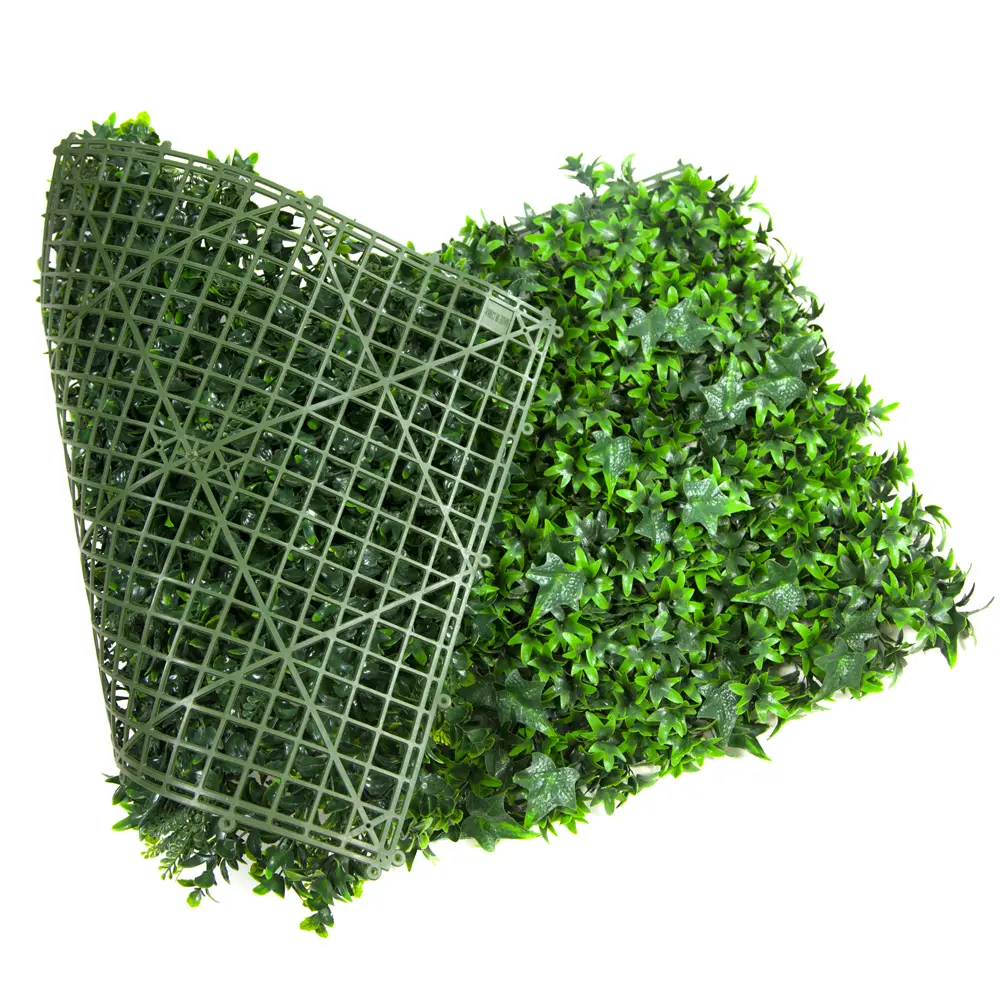 Artificial Plant Wall Vertical Garden Plastic Plant Hedge Wall Boxwood Hedge Panel for Home Decoration Featured Image