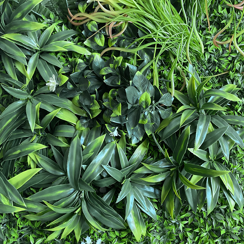Bottom Price Green Wall Plants Outdoor - OEM/ODM UV Outdoor Fake Grass Hedge Jungle Vertical Plants Wall Artificial Wall Hanging Plant Green Grass Wall for Home Decoration – Deyuan detail pictures