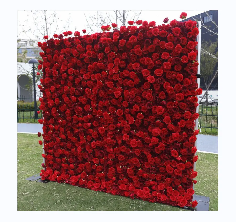 Summer flowers wall artificial white rose 3d hydrangea flower wall backdrop for wedding event stage decoration Featured Image