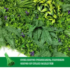 Vegetal artificiel Uv-resistant and Flame-retardant uv artificial plant wall panel green grass wall Artificial foliage Wall