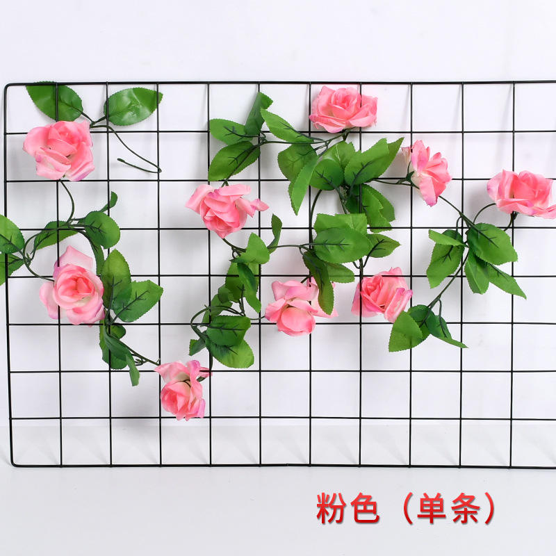 7.5Ft Artificial rose Flower Garland Fake Silk Rose Flower Vine Leaves Greenery Garland Artificial hanging plant Featured Image