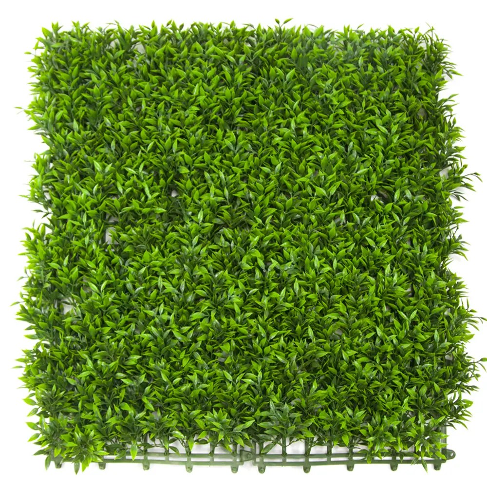 Faux Boxwood Hedge Green Grass Panels Anti-UV Outdoor Indoor Decoration Artificial Plant Grass Wall Featured Image