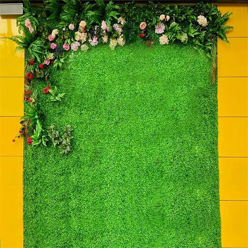 Grass Floor - Artificial Lawn Wall Synthetic Turf Carpet Artificial Grass for wall fence decorate – Deyuan detail pictures