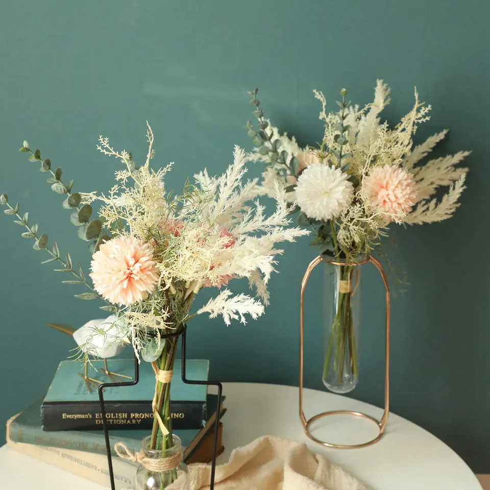 Finest Price Real Touch Flowers Bouquet Artificial Flowers Bunch For Wedding Desktop Decoration Featured Image