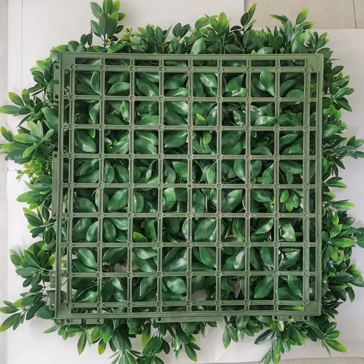 2022 Good Quality Indoor Artificial Grass - Wholesale decorative green artificial plant wall boxwood hedge for green outdoor wall – Deyuan detail pictures