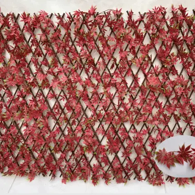 Pasto Sintetico Artificial Grass - wholesale artificial topiary ivy fence artificial foliage fence artificial expandable trellis hedge for garden decoration – Deyuan detail pictures