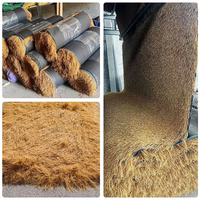 China wholesale Landscaping Grasses - Pe Fireproof Uv Resistant Artificial Thatch 16cm Artificial Thatch Roof Plastic Thatch – Deyuan detail pictures