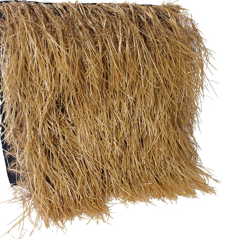 China wholesale Landscaping Grasses - Pe Fireproof Uv Resistant Artificial Thatch 16cm Artificial Thatch Roof Plastic Thatch – Deyuan detail pictures