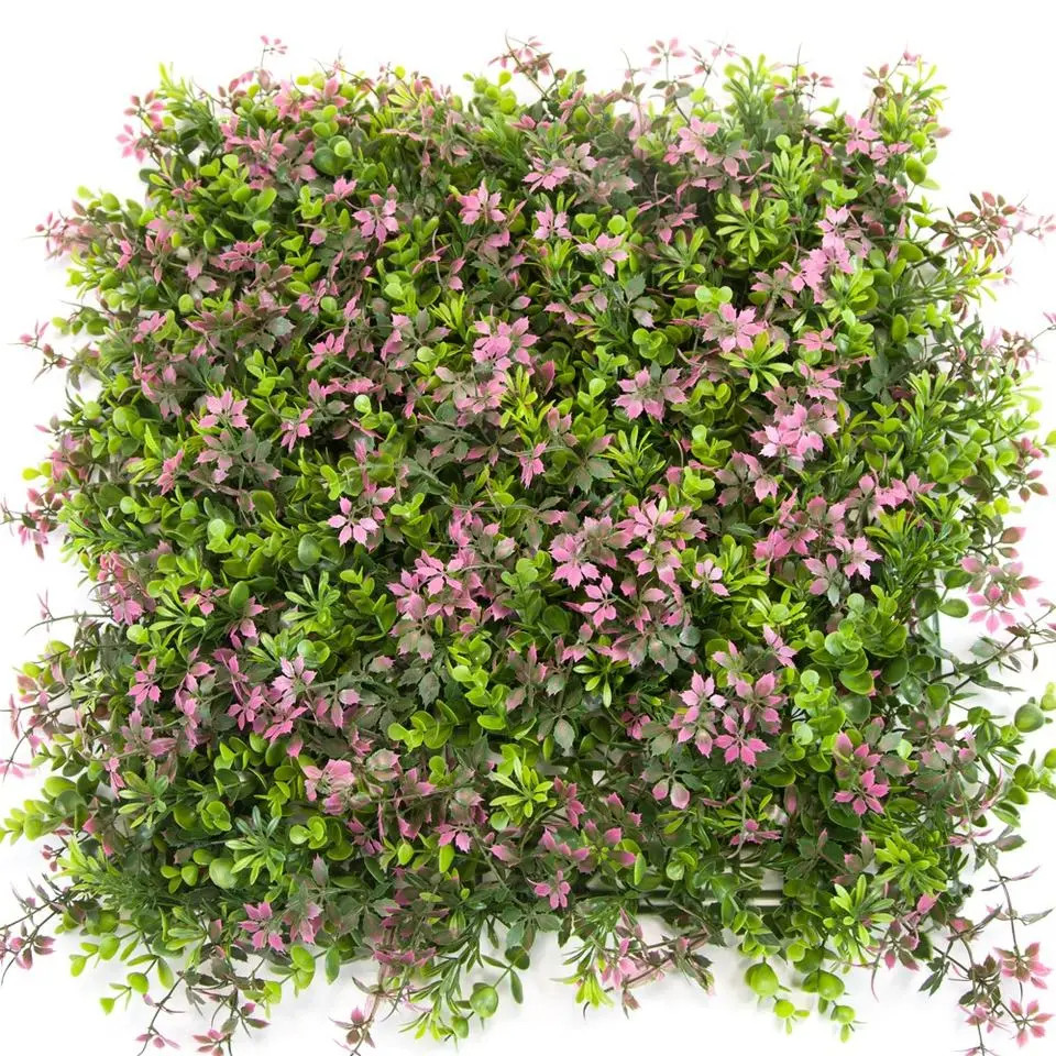 Garden Supplies Decor Unti-UV Boxwood Green Hedge Plant Panel Artificial Grass Wall Featured Image